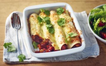 Quick Beany Enchiladas