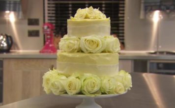 White Chocolate Wedding Cake