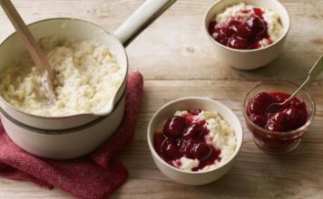 Almond Rice Pudding And Cherry Compôte Almond Rice Pudding And Cherry Compôte