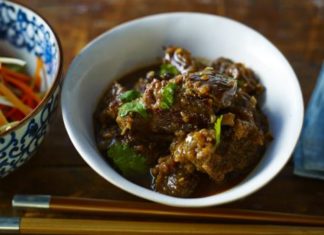 Asian-Braised Shin Of Beef With Hot And Sour Shredded Salad