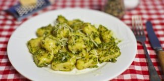 Kids' Baked Potato Gnocchi With Pesto