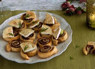 Caramelised Red Onion And Goats’ Cheese Swirls
