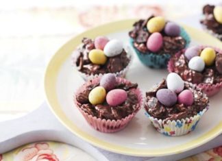 Chocolate Easter Egg Nest Cakes