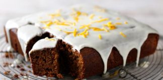 Gingerbread Cake With Orange Icing