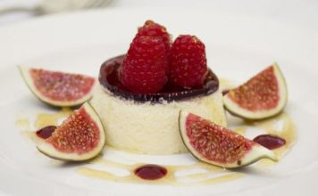 Honey Mousse With Port Jelly And Fresh Raspberries Honey Mousse With Port Jelly And Fresh Raspberries