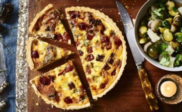 Butternut Squash And Stilton Quiche With Roasted Sprouts Butternut Squash And Stilton Quiche With Roasted Sprouts