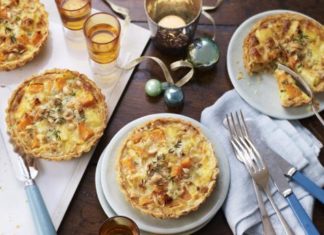 Cheesy Parsnip And Sweet Potato Tarts