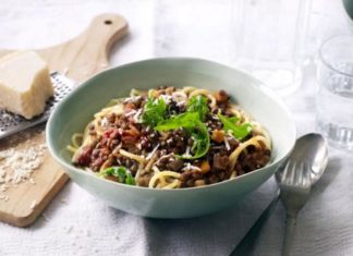 Puy Lentil Bolognese With Pasta