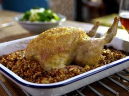 Roast Chicken With Fruity Spelt Roast Chicken With Fruity Spelt