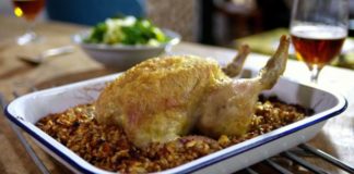 Roast Chicken With Fruity Spelt