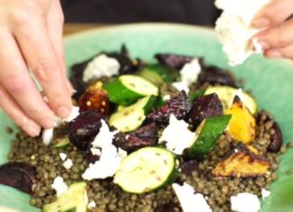 Roast Vegetable And Lentil Salad