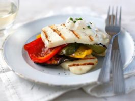 Roasted Vegetable Stack With Griddled Halloumi Cheese Roasted Vegetable Stack With Griddled Halloumi Cheese