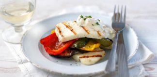 Roasted Vegetable Stack With Griddled Halloumi Cheese