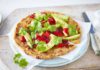 Socca Pancakes With Roasted Peppers And Avocado