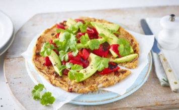 Socca Pancakes With Roasted Peppers And Avocado Socca Pancakes With Roasted Peppers And Avocado