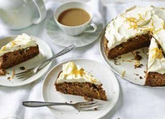 Sugar-Free Spiced Carrot Cake With Orange Cream Cheese Frosting