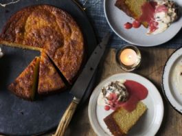 Spiced Orange Cake With Christmas Pudding Ice Cream Spiced Orange Cake With Christmas Pudding Ice Cream
