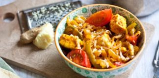 Vegetarian Curry With Indian Cheese